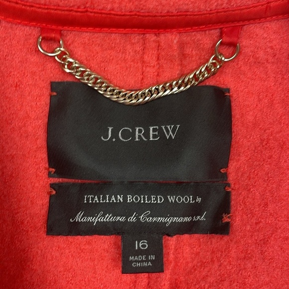 J. Crew Daphne Italian Boiled Wool Double Breasted Topcoat Winter Jacket Pink 16 - Picture 9 of 11